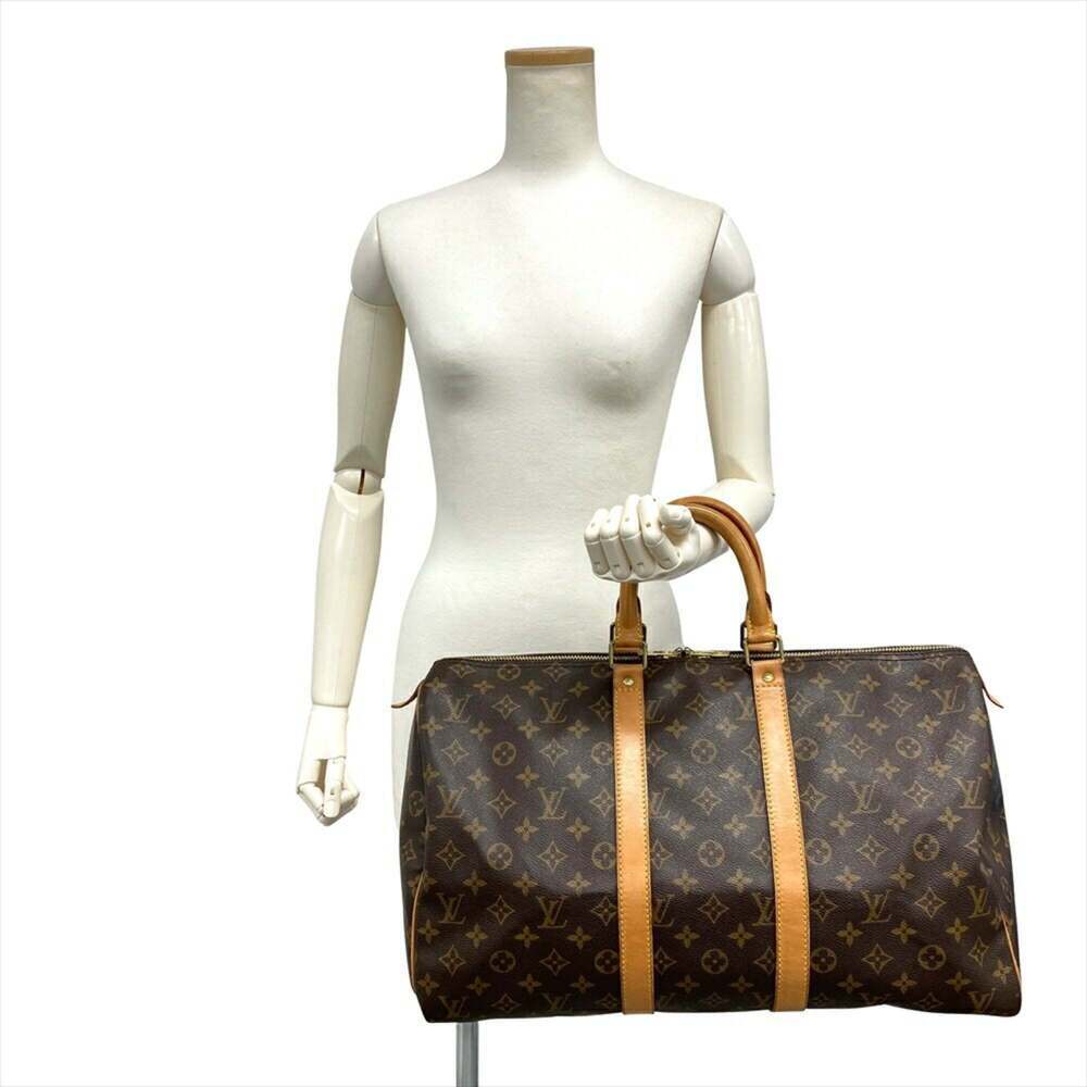 LOUIS VUITTON Brown Monogram Canvas Keepall 45 Boston Bag - Picture 3 of 11